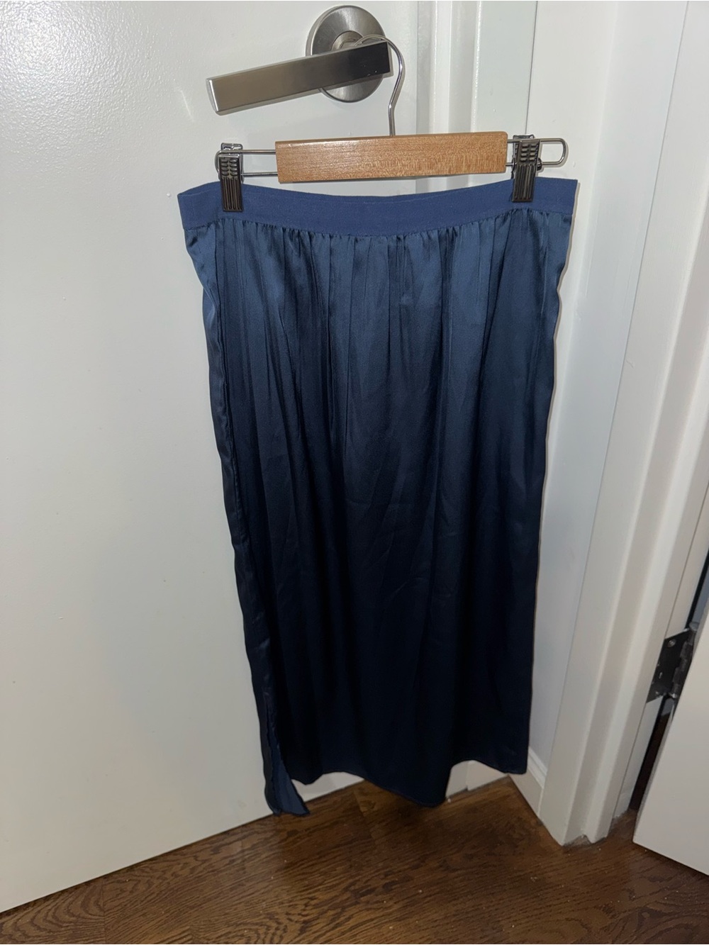 Love Shack Fancy Navy Midi-Skirt